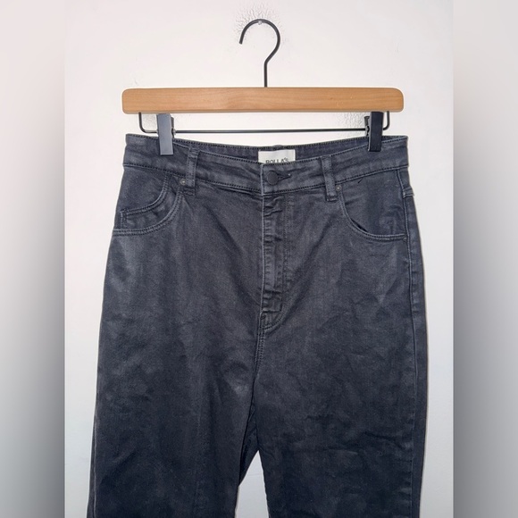 ROLLAS Heid High Rise Loose Straight Black Jeans Size 29 - Picture 4 of 11